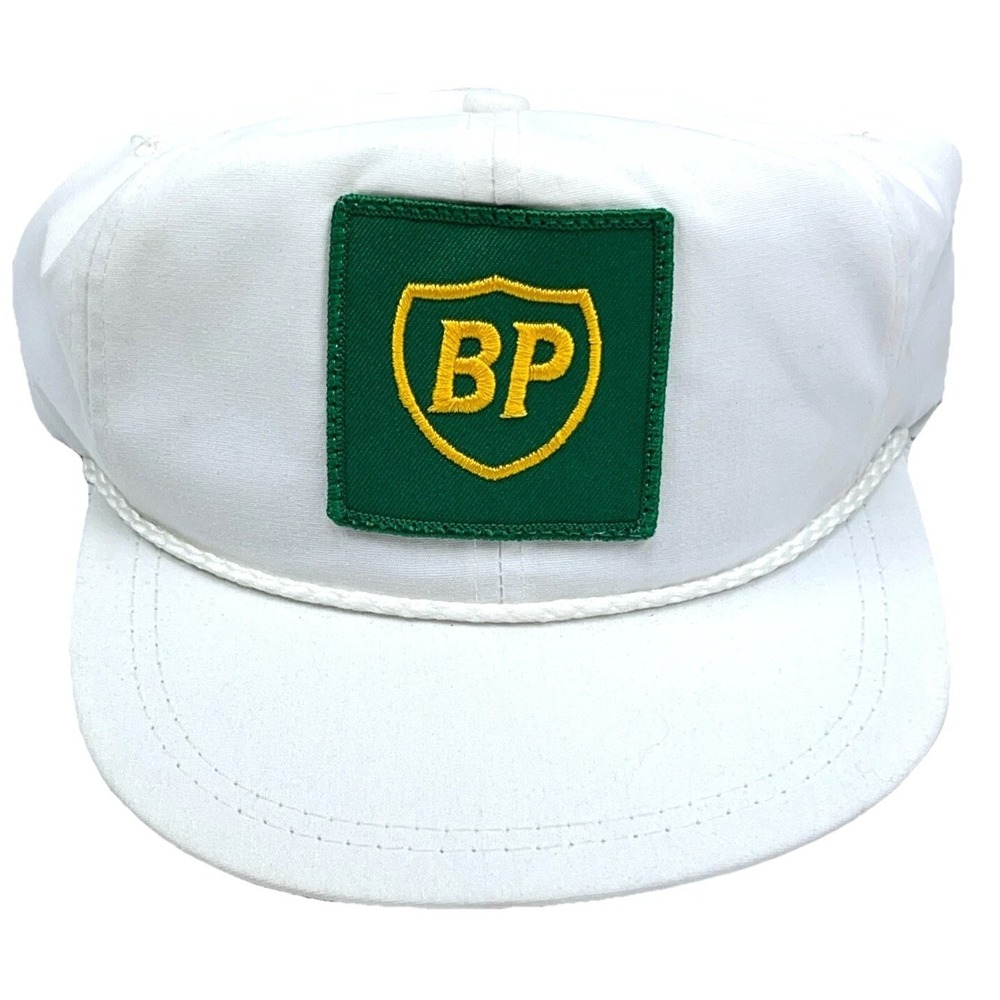 Vintage K Products Trucker Hat Cap Strap Back USA Patch 80s 90s BP Gas Station